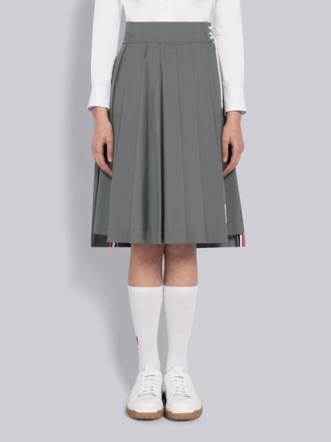 Thom Browne Ripstop Lace Up Pleated Knee Length Skirt