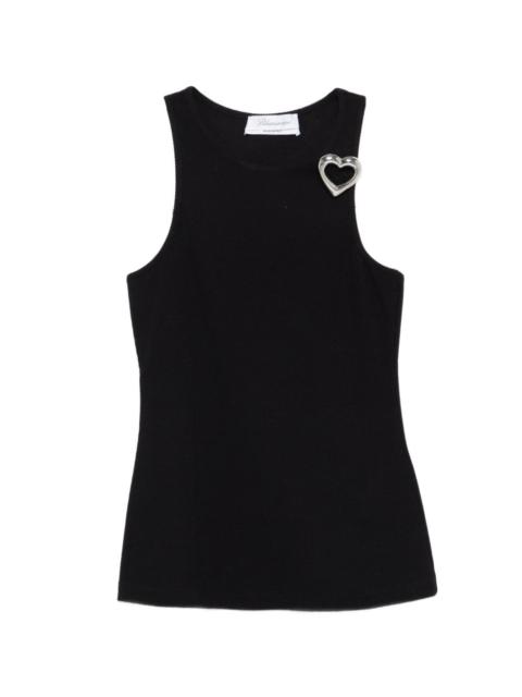 Blumarine heart-pin tank top