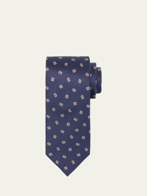 Men's Tossed Rectangles Silk Tie