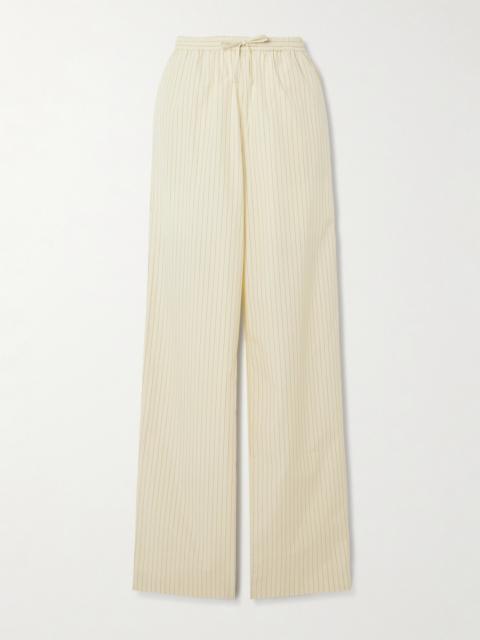 Loulou de Saison Sero Striped Cotton-poplin Drawstring Pants