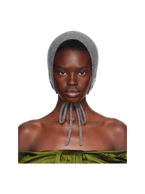 Simone Rocha Gray Cashmere Bonnet