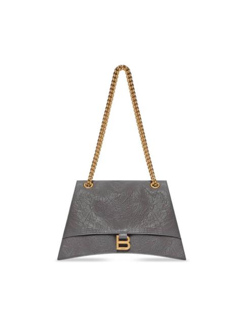 BALENCIAGA Women's Crush Medium Chain Bag  in Dark Grey