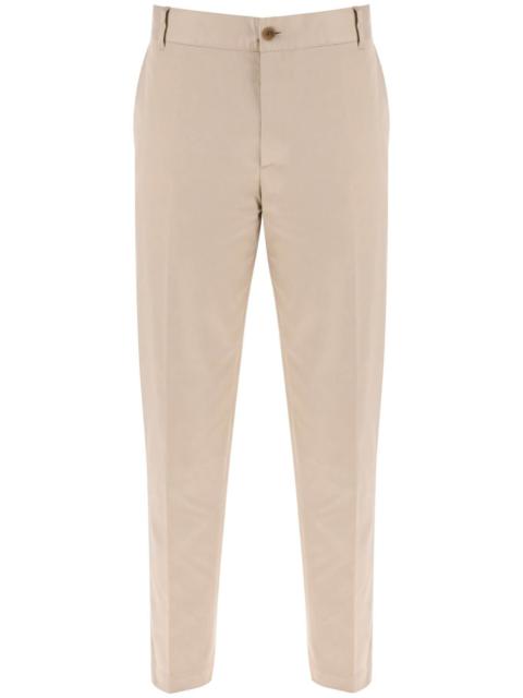 PANTALONI CHINO IN GABARDINA DI COTONE