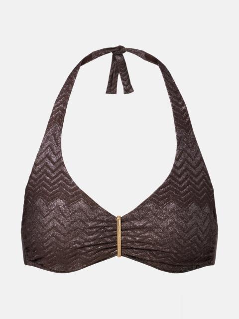 MELISSA ODABASH Provence halterneck bikini top