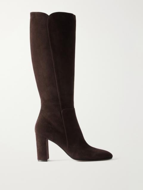 Gianvito Rossi 85 Suede Knee-high Boots