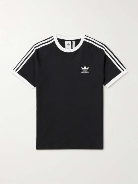 adidas Originals Striped Logo-Embroidered Cotton-Jersey T-Shirt