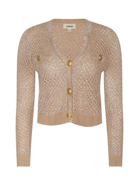 L'AGENCE Blanca Sequin Cardigan