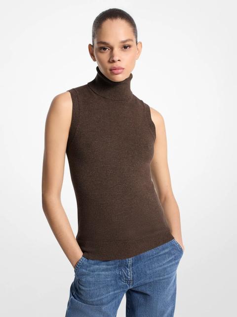 MICHAEL KORS COLLECTION Cashmere Sleeveless Turtleneck