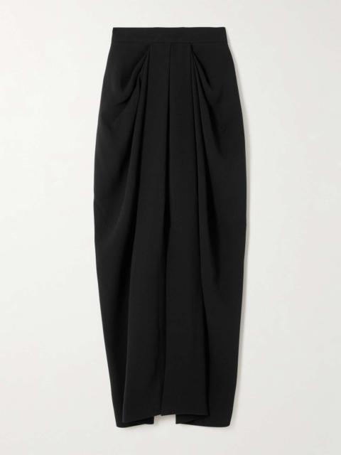 Ridente asymmetric draped jersey skirt Black