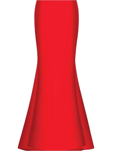 RASARIO SATIN MAXI SKIRT WITH A TRAIN