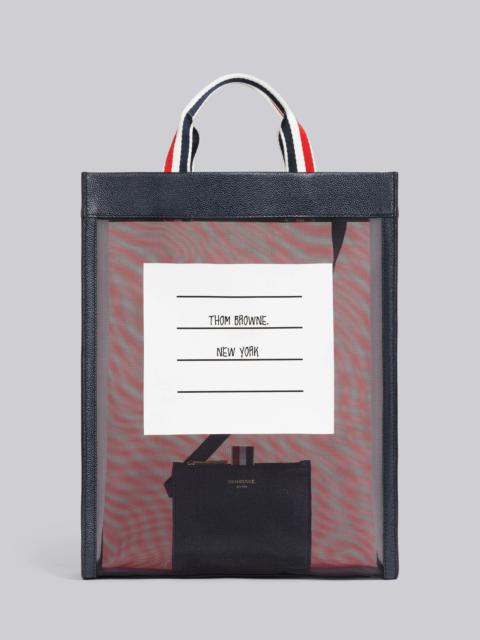 Thom Browne Multicolor Fun-Mix Mesh Paper Label Stripe Handle Vertical Tote