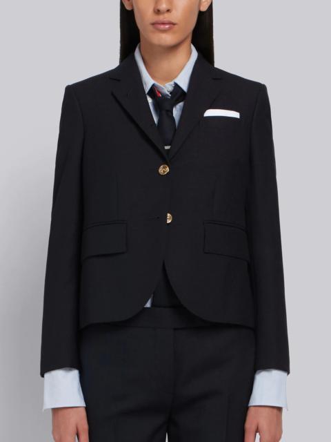 Thom Browne Navy 2-ply Wool Fresco Single Breasted High Armhole Sport Coat