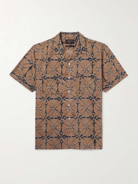 BEAMS PLUS Convertible-Collar Printed Cotton-Gauze Shirt