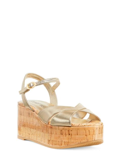 Stuart Weitzman Carmen Midi Wedge Sandal