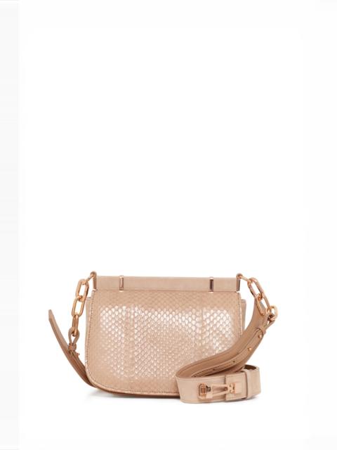 GABRIELA HEARST Small Dern Crossbody Bag in Nude Snakeskin & Suede