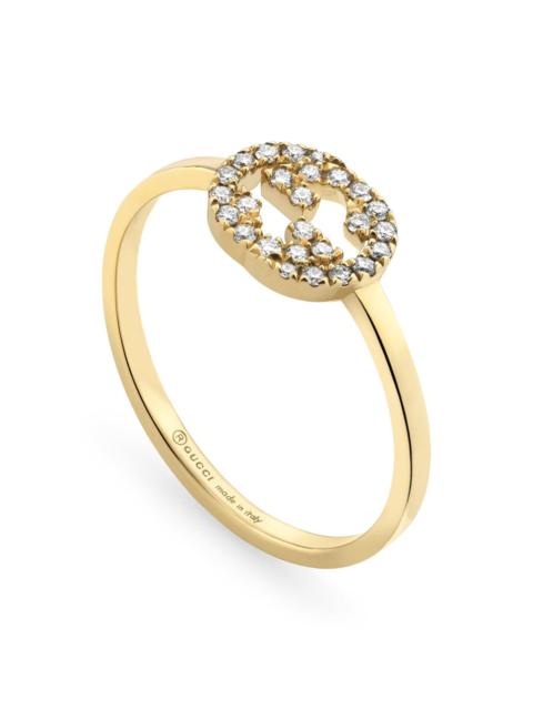 GUCCI Women's Interlocking G 18K Yellow Gold & 0.12 TCW Diamond Ring - Yellow Gold