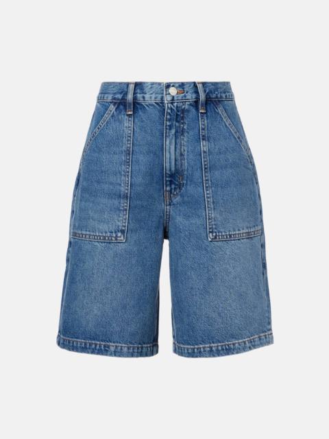 FRAME Mid-rise denim shorts