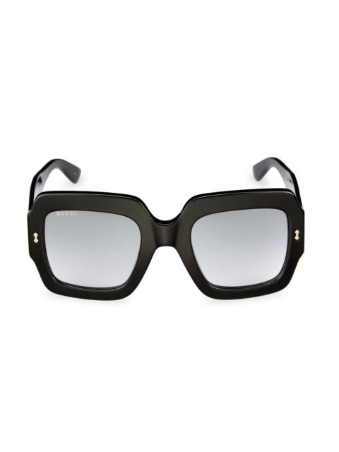 GUCCI Women's Sustainability 53MM Square Sunglasses - Black