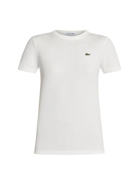 LACOSTE logo-patch cotton T-shirt