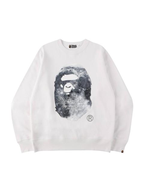 A BATHING APE® BAPE Ape Head Moon Crewneck 'White'