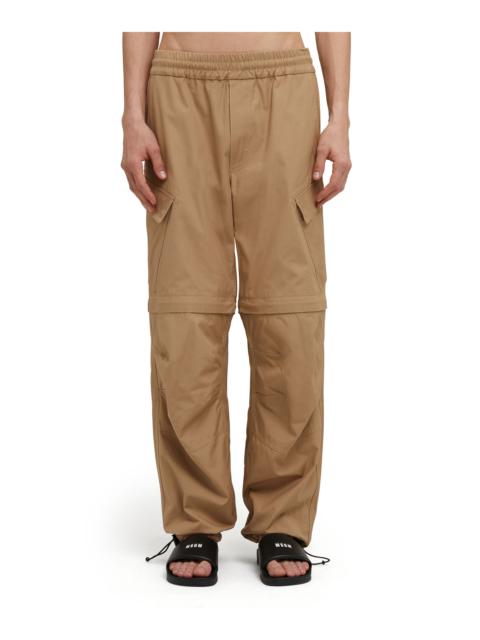 Solid color cotton cargo pants