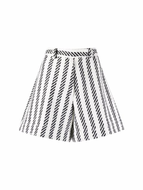 high-rise striped shorts