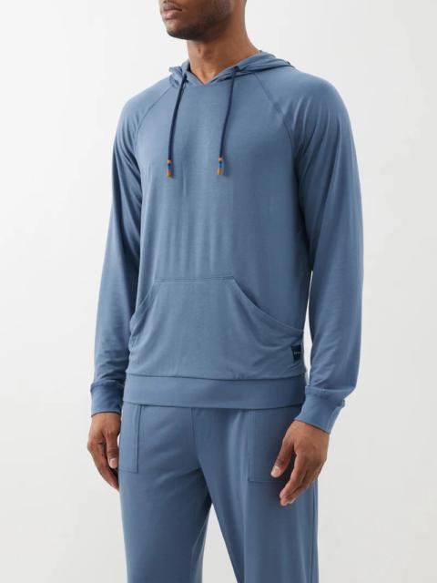 Artist Stripe-tip modal-blend hooded pyjama top