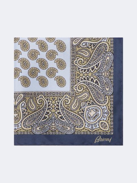 Brioni Paisley silk pocket square