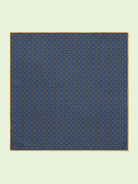 Double G and polka dot silk pocket square