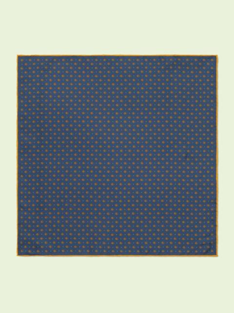 GUCCI Double G and polka dot silk pocket square