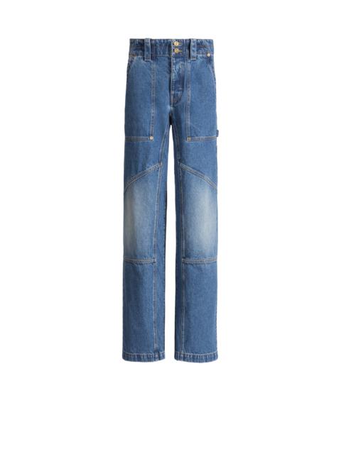 Balmain Blue denim carpenter jeans