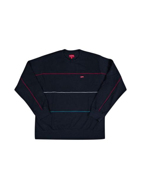 Supreme Multicolor Piping Pique Crewneck 'Navy'