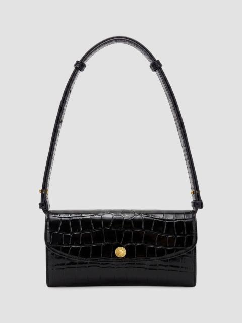 VERONICA BEARD Women's Croc-Embossed Leather Crossbody Wallet - Black