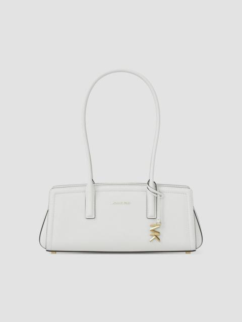 MICHAEL KORS Women's Laila Small Logo Leather Shoulder Bag - Eggshell