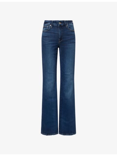 GOOD AMERICAN Good Classic Slim Bootcut Stretch-Denim Jeans