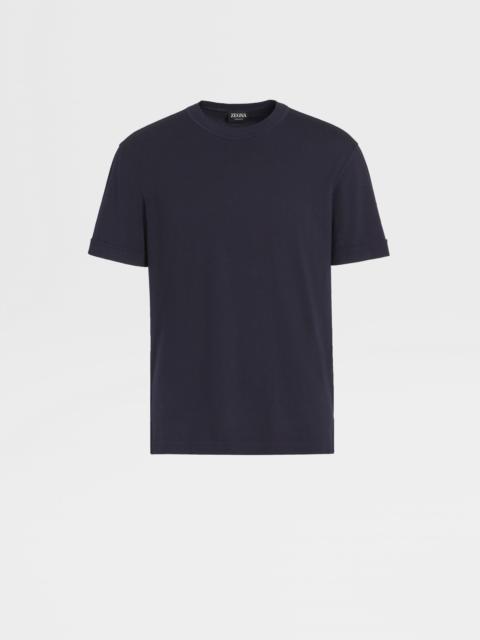 ZEGNA NAVY BLUE 12MILMIL12 WOOL T-SHIRT