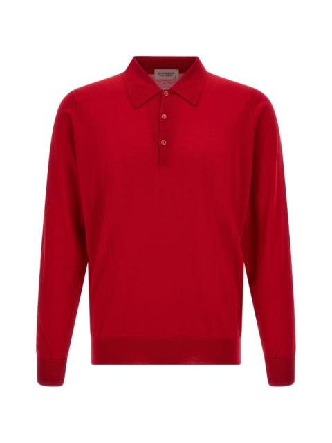 JOHN SMEDLEY Dorset long-sleeve polo shirt
