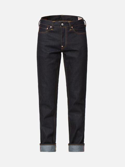 EVISU FISHERMAN GODHEAD EMBROIDERY SLIM-FIT JEANS #2010