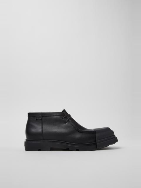 CAMPER Junction Black Leather Ankle Boots for Men.