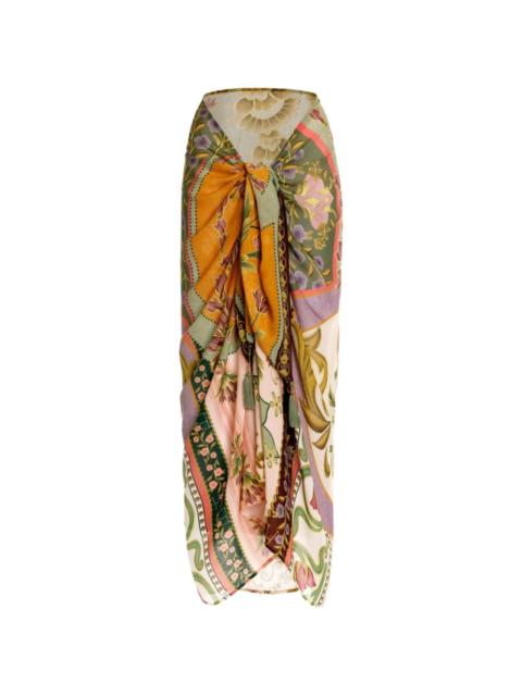 Agua by Agua Bendita Marine Aura floral-print pareo