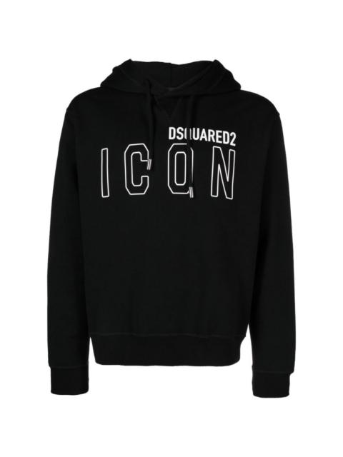 logo-print cotton hoodie