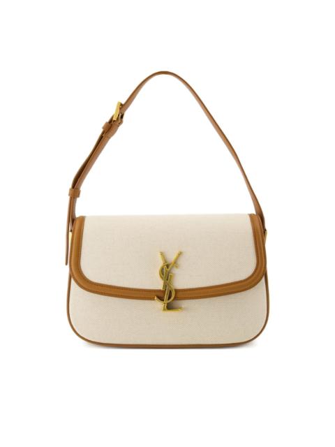 SAINT LAURENT Cassandre cotton shoulder bag