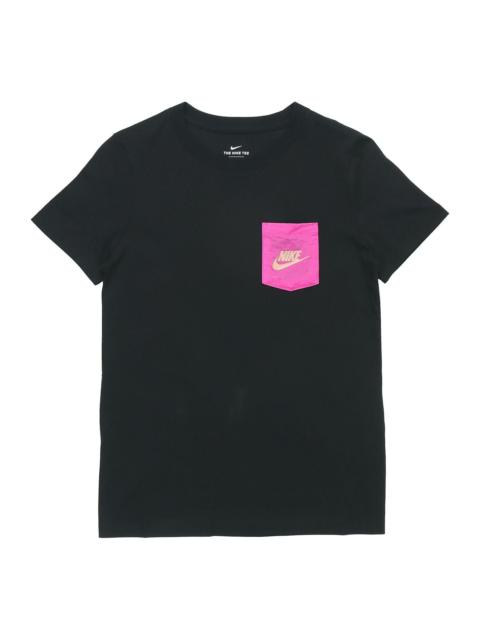 Nike (WMNS) W Nsw 티 대조 색깔 로고 짧은 소매 검정 CT8855-010로 나이키