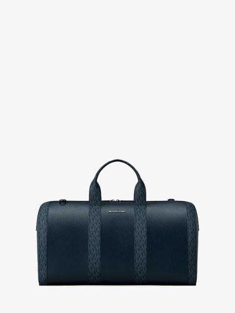MICHAEL KORS Cooper Pebbled Leather and Signature Logo Duffel Bag