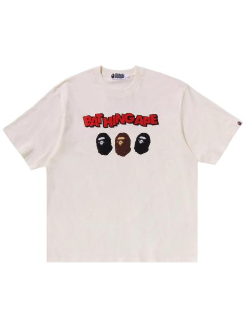 BAPE Triple Ape Head Relaxed Fit Tee 'Ivory'