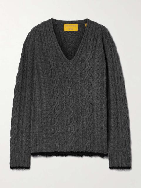 Mia cable-knit wool and cashmere-blend sweater