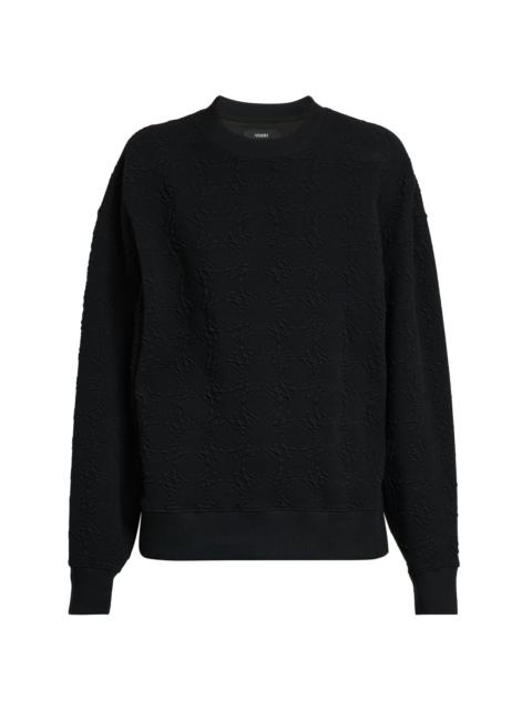 AMIRI Men's Ma Quad Jacquard Oversized Crewneck Sweatshirt - Black