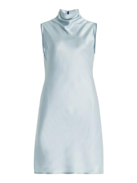 LAPOINTE Satin Mini Dress blue