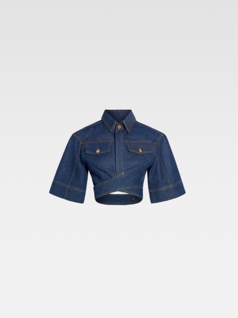 JACQUEMUS The de-Nîmes denim top