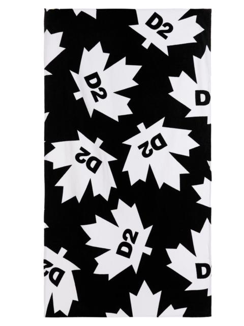 DSQUARED2 Logo  Towel Beach White/Black